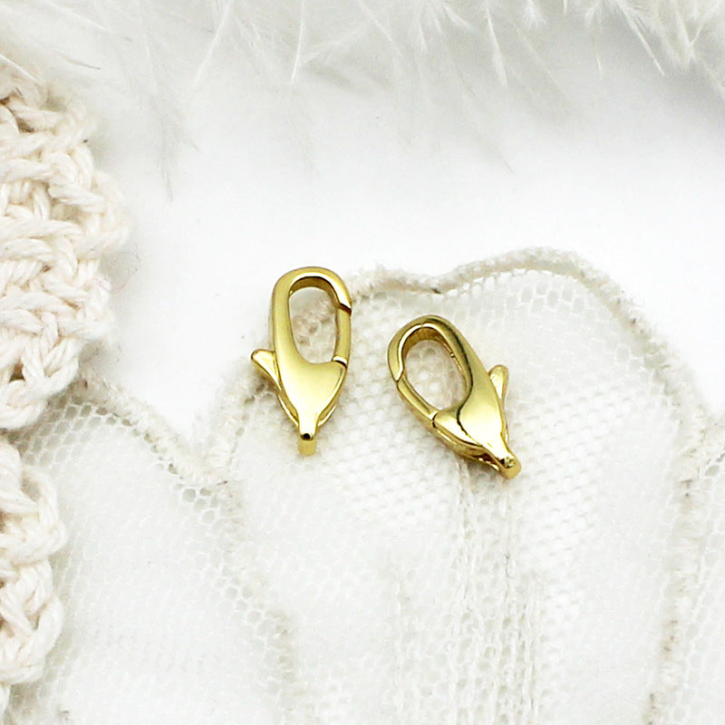 Wholesale of Gold Lobster Buckle Copper DIY Jewelry Accessories